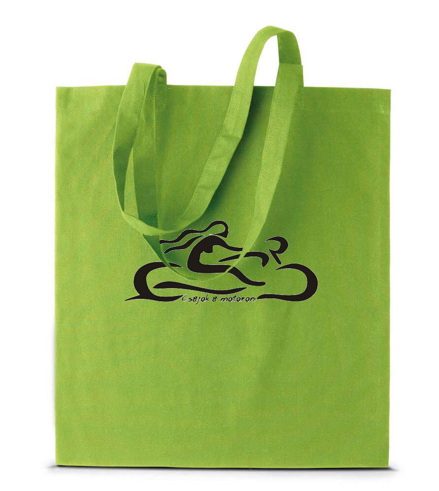 Csajok a motoron zöld motoros táska hétköznapi bevásárláshoz