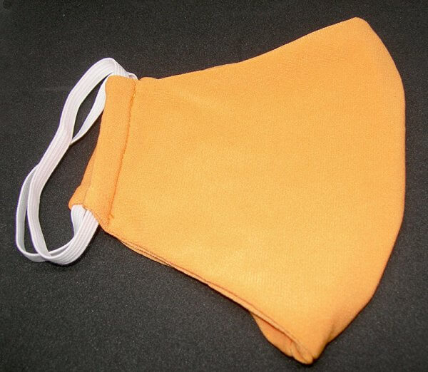 Dupla rétegű mosható textil arcmaszk citromsárga színben
