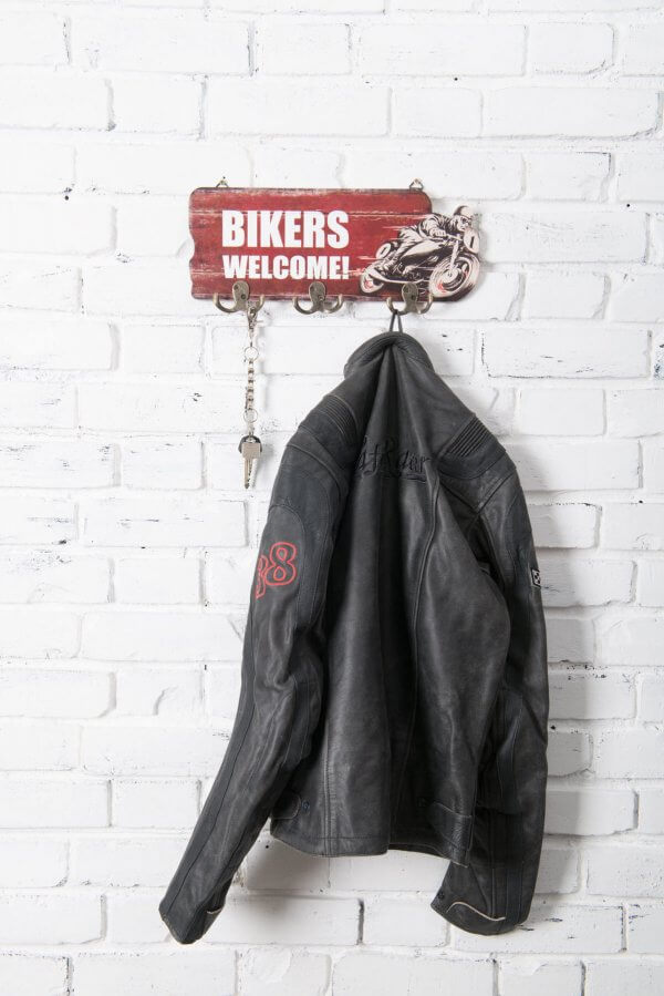 Bikers Welcome retro kabát és kulcsakasztó